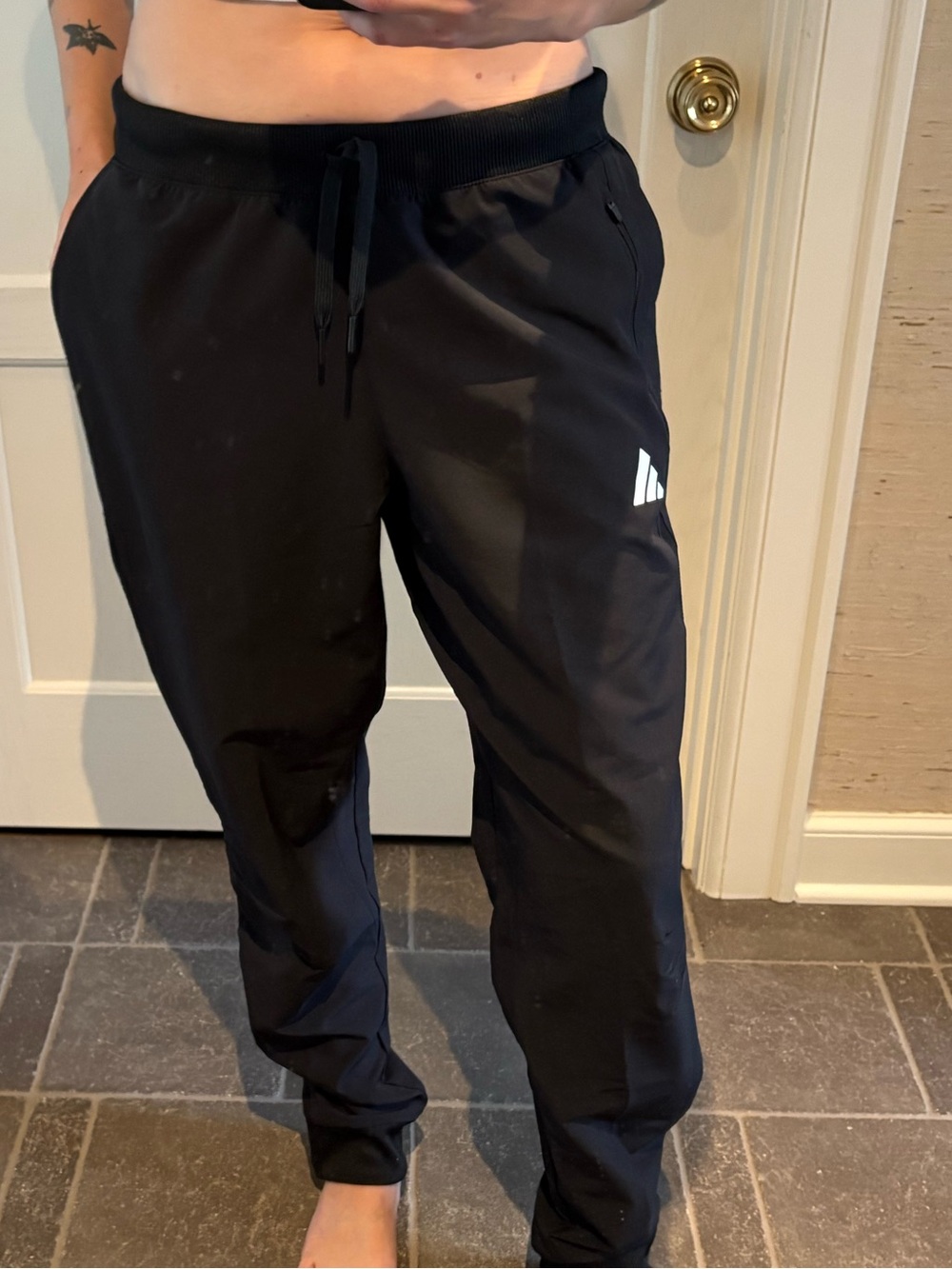 adidas Black Men's Athletic Track Pants